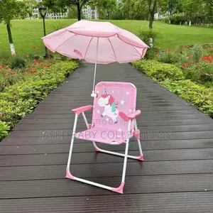Kids Folding Camping Chair With Umbrella – Portable Uv Safe
