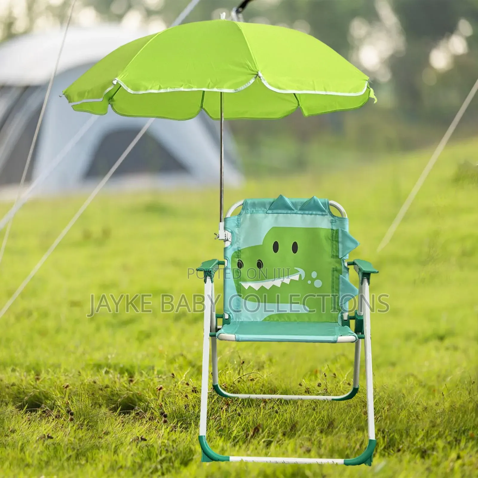 Kids Folding Camping Chair With Umbrella – Portable Uv Safe
