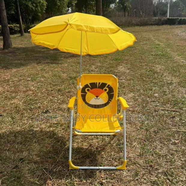 Kids Folding Camping Chair With Umbrella – Portable Uv Safe - thumbnail 9