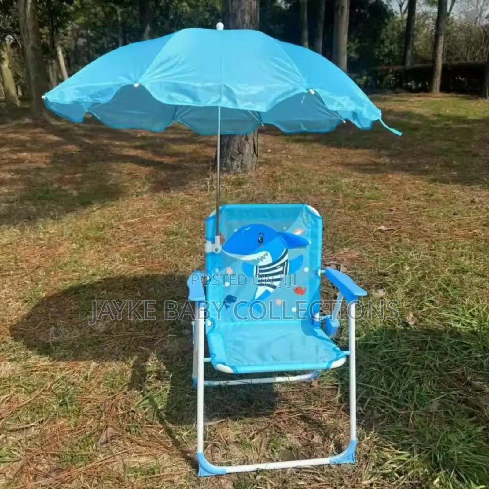 Kids Folding Camping Chair With Umbrella – Portable Uv Safe