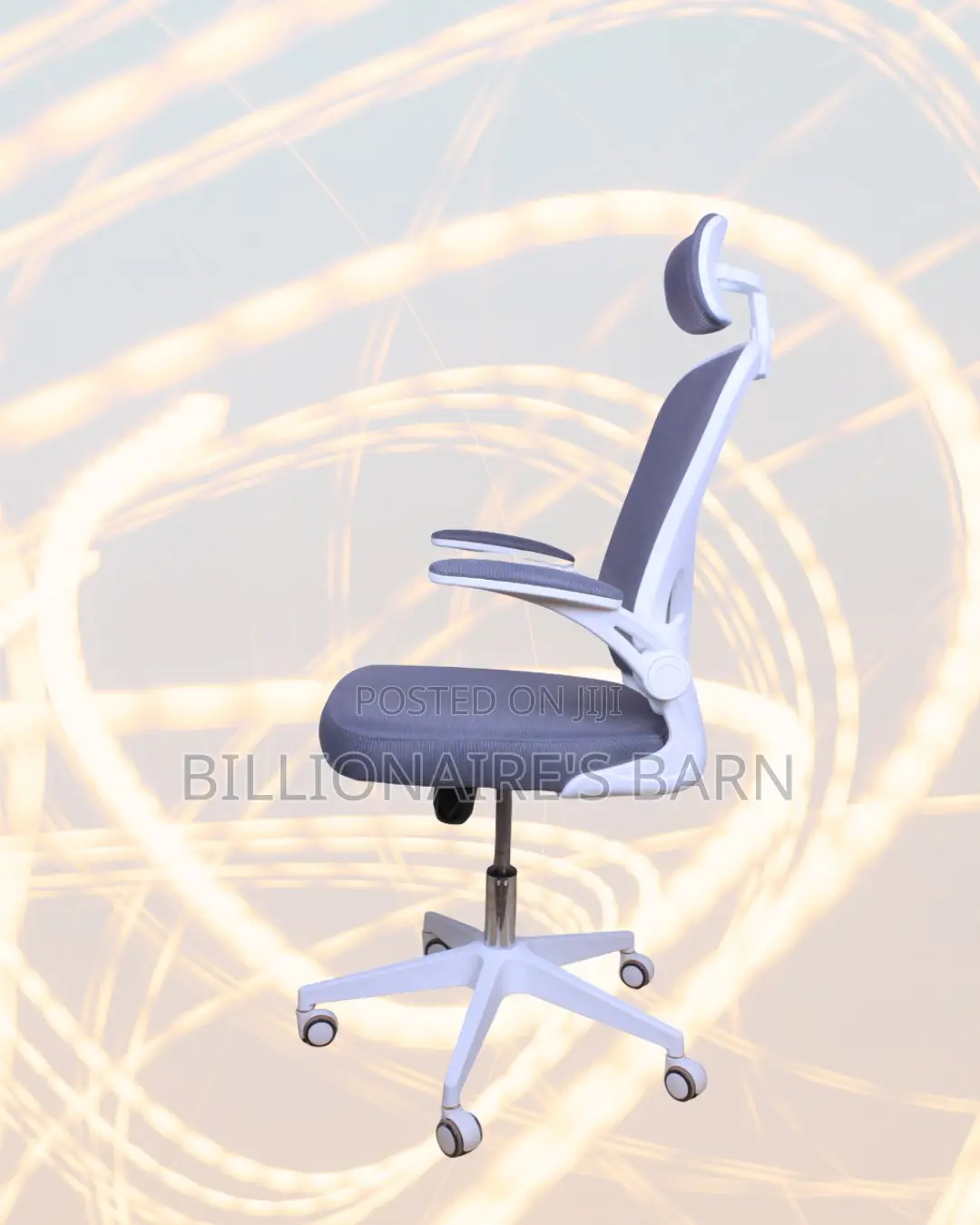 White Ergonomic Office Chair (High-Back) — Moving Fast