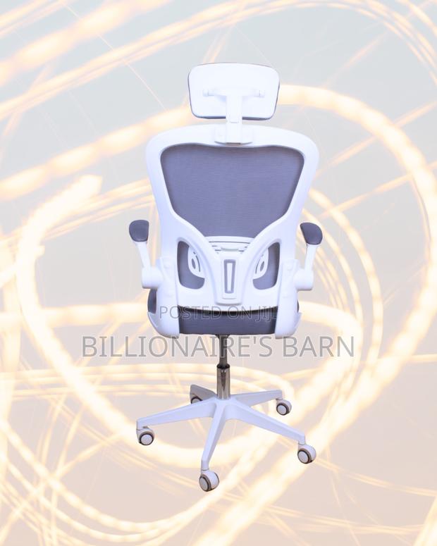 White Ergonomic Office Chair (High-Back) — Moving Fast - thumbnail 2