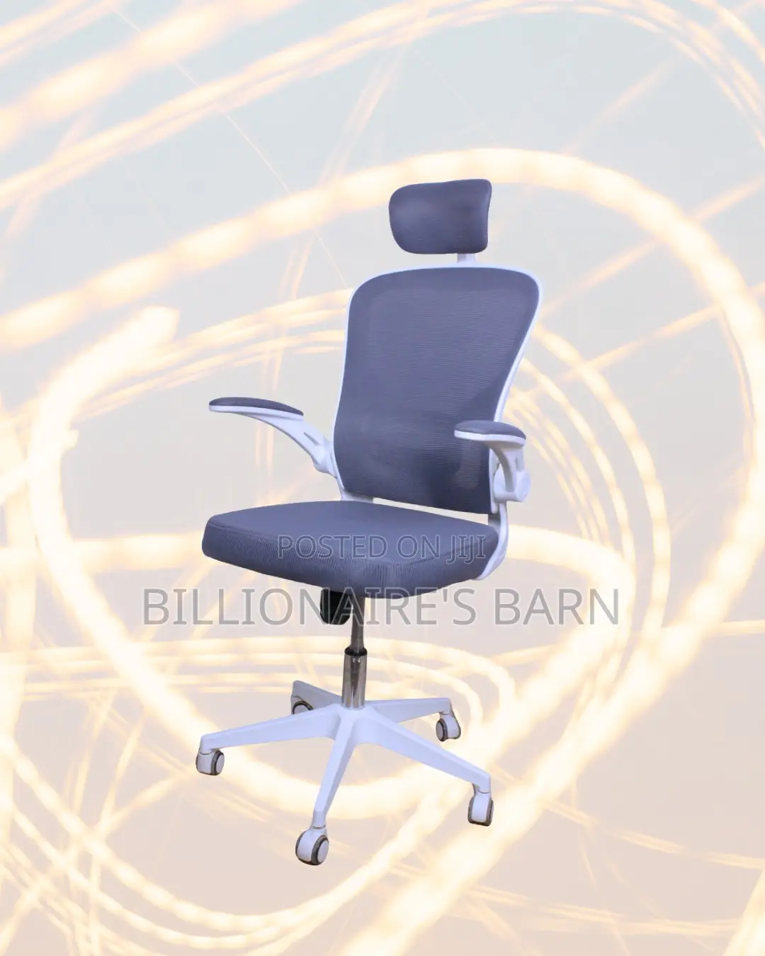 White Ergonomic Office Chair (High-Back) — Moving Fast