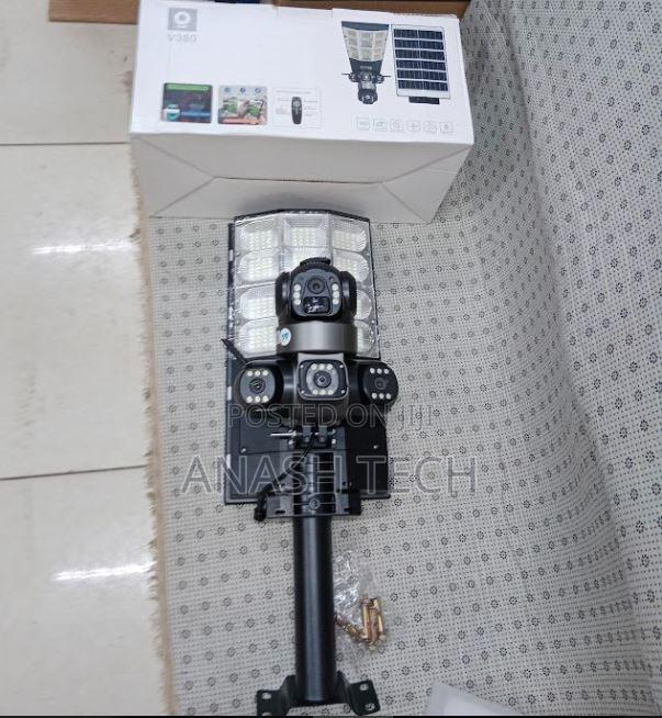 4g Triple Lens 4g Solar Floodlight PTZ Outdoor Camera 180w