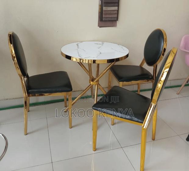 Dining Set : Round Foldable Dining Set With Chairs - thumbnail 2