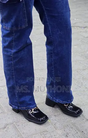 Ladies Thick Mid Length Sole Loafers Sizes:36,37,38,39,40