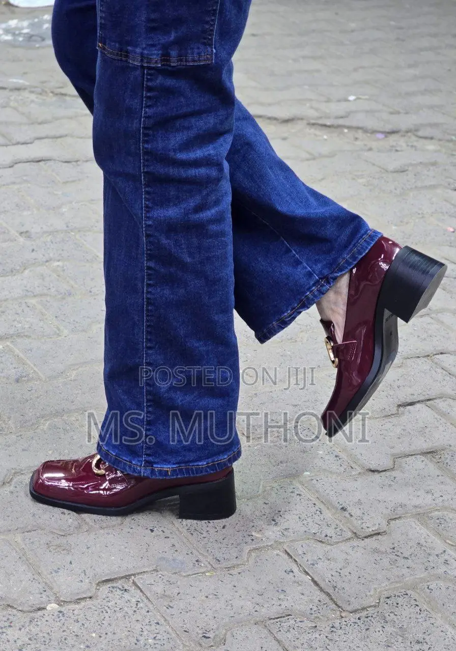 Ladies Thick Mid Length Sole Loafers Sizes:36,37,38,39,40