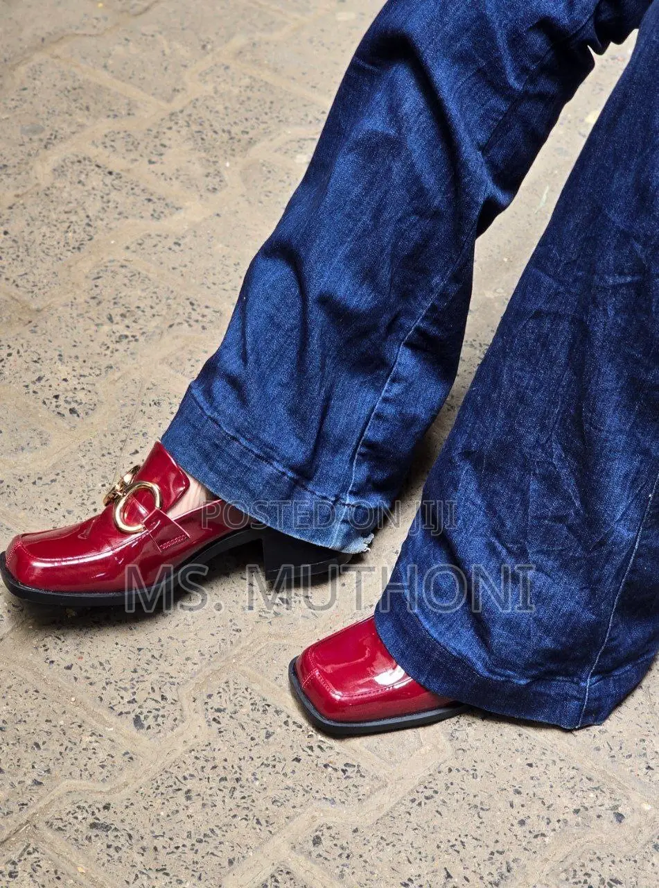 Ladies Thick Mid Length Sole Loafers Sizes:36,37,38,39,40
