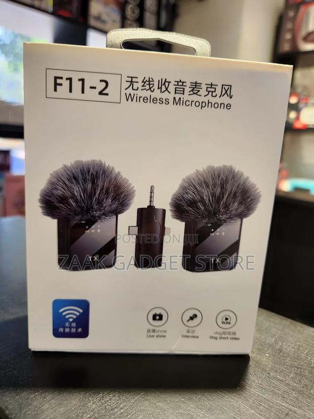 Wireless Lavier Microphone With 2 Mics and 3 in 1 Receiver-F11-2