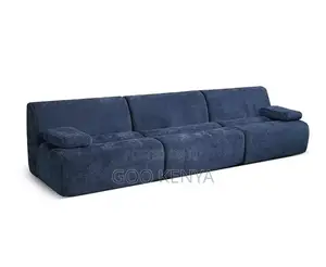 Home Sofa; Fabric Covered Living Room Sofa With Cushions for Three