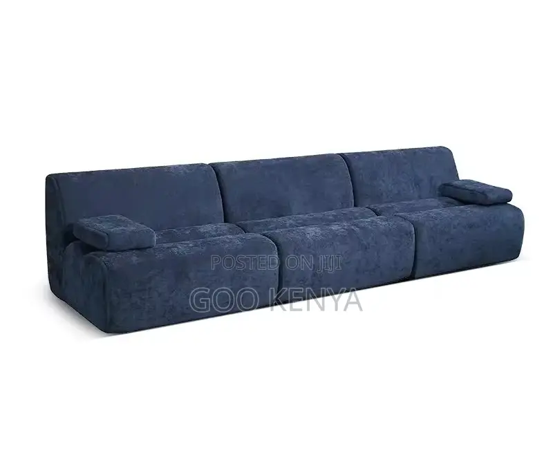 Home Sofa; Fabric Covered Living Room Sofa With Cushions for Three