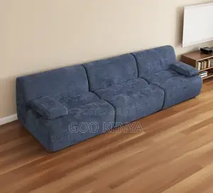 Home Sofa; Fabric Covered Living Room Sofa With Cushions for Three