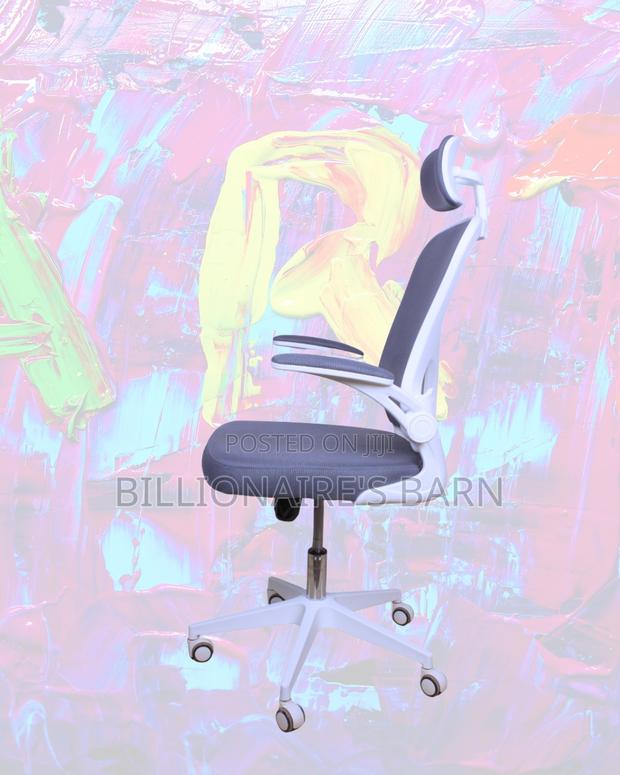 White Ergonomic Office Chair | Breathable Lumbar Support - thumbnail 4