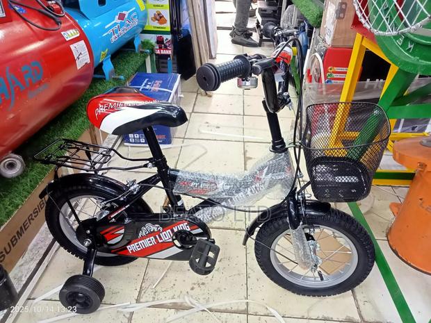 Kids Bicycle Black and Red Lion King Size 12 Kids Bike