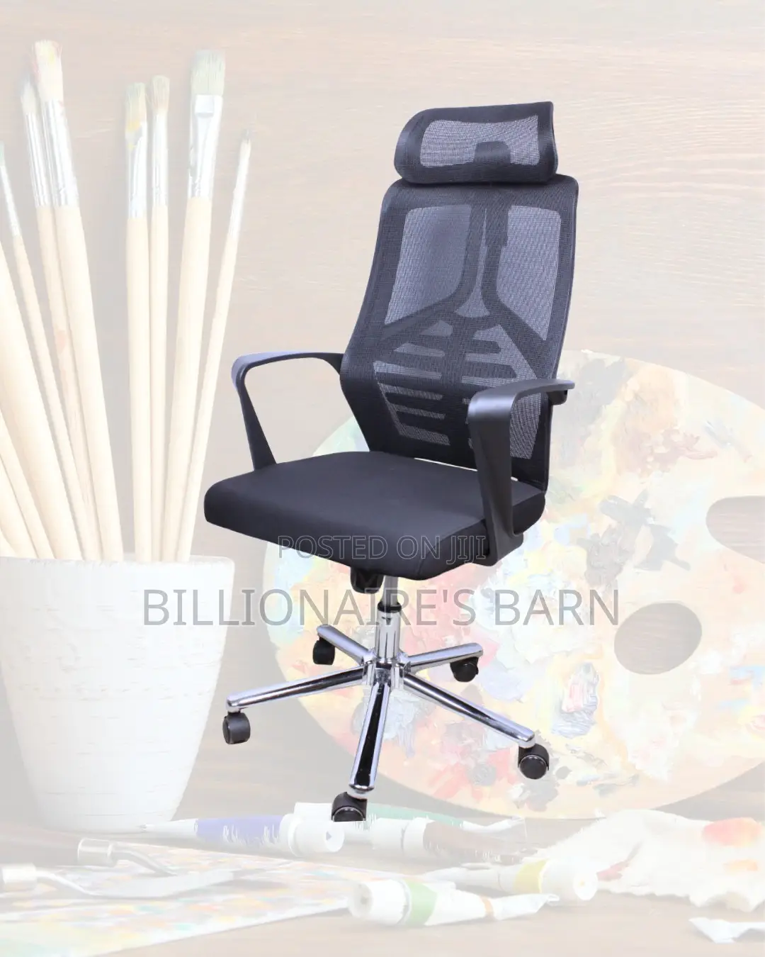 Quiet-Roll High Back Mesh Office Chair | Steel Frame