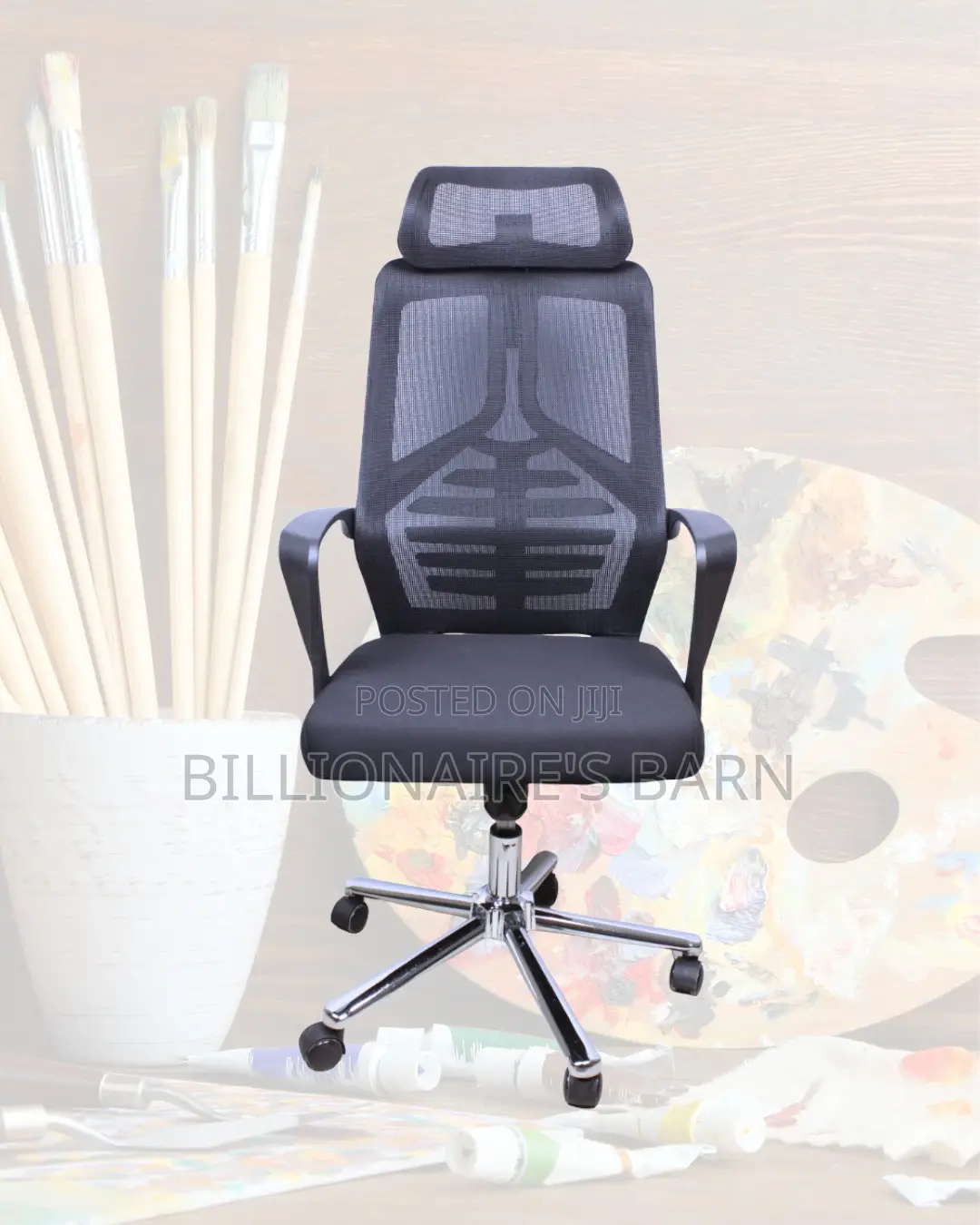 Quiet-Roll High Back Mesh Office Chair | Steel Frame