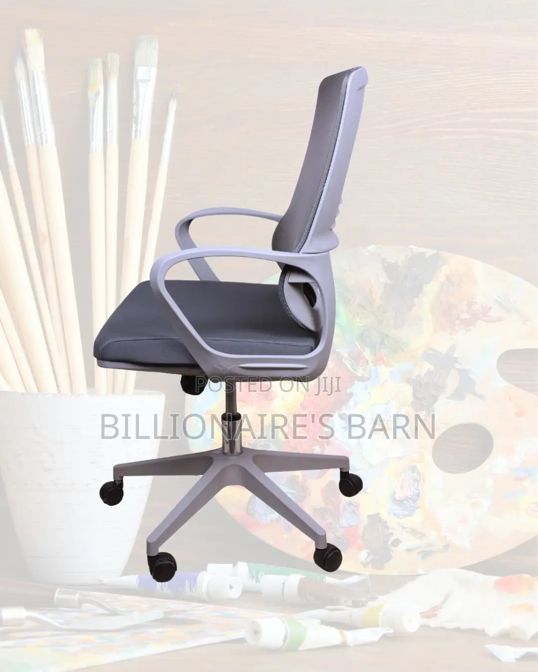 Grey Ergonomic Mesh Office Chair (Plush) — Restocked!