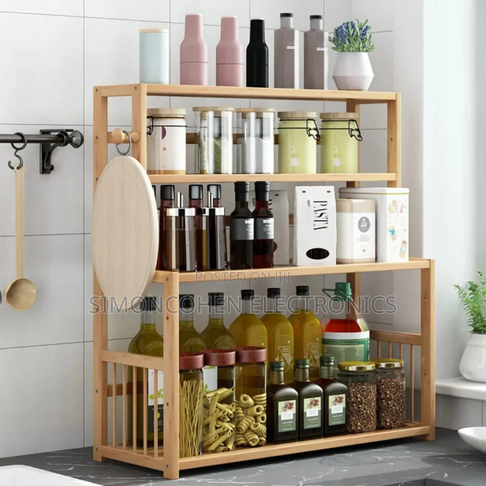 Bamboo Multifunctional Organising 3 Layer Rack