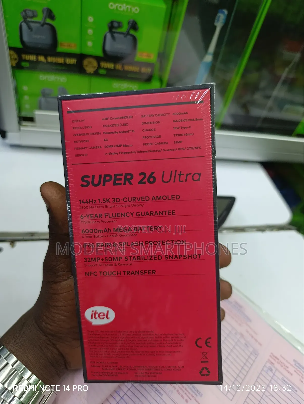 New Itel S26 Ultra 256 GB Black