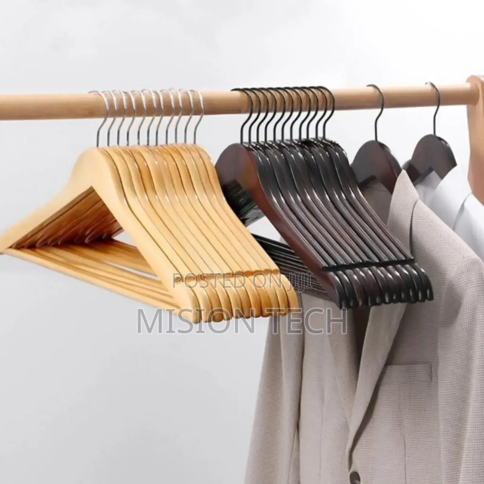 10pcs Wooden Clothes Hangers
Material- Wood
 