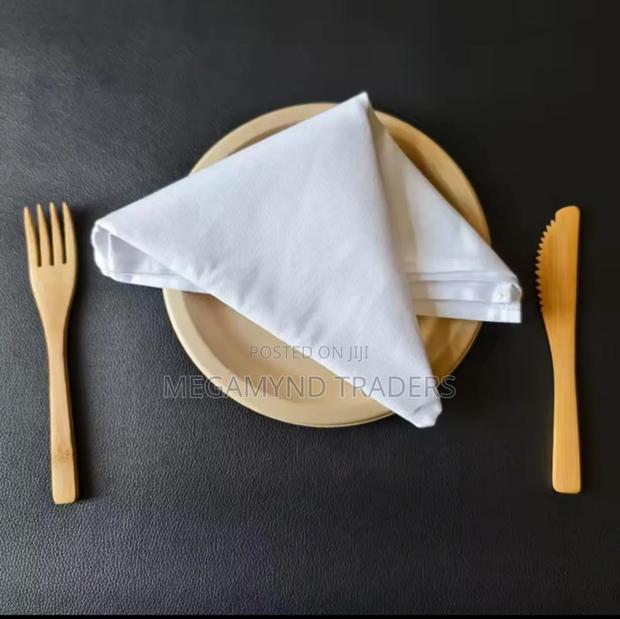 6pc White Cloth Napkins - main view