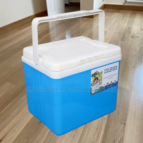 Outdoor Rugged Cooler Box With Insulated Storage and Portable Handle