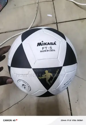 Black and White Mikasa Football