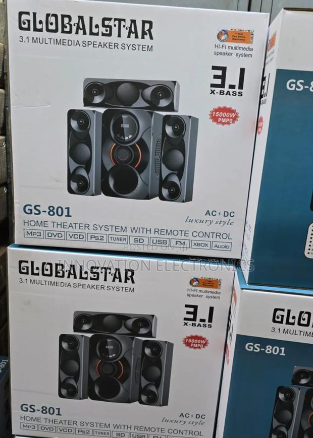 3.1ch Globalstar Home Theater System With Remote Control Woofer Syster