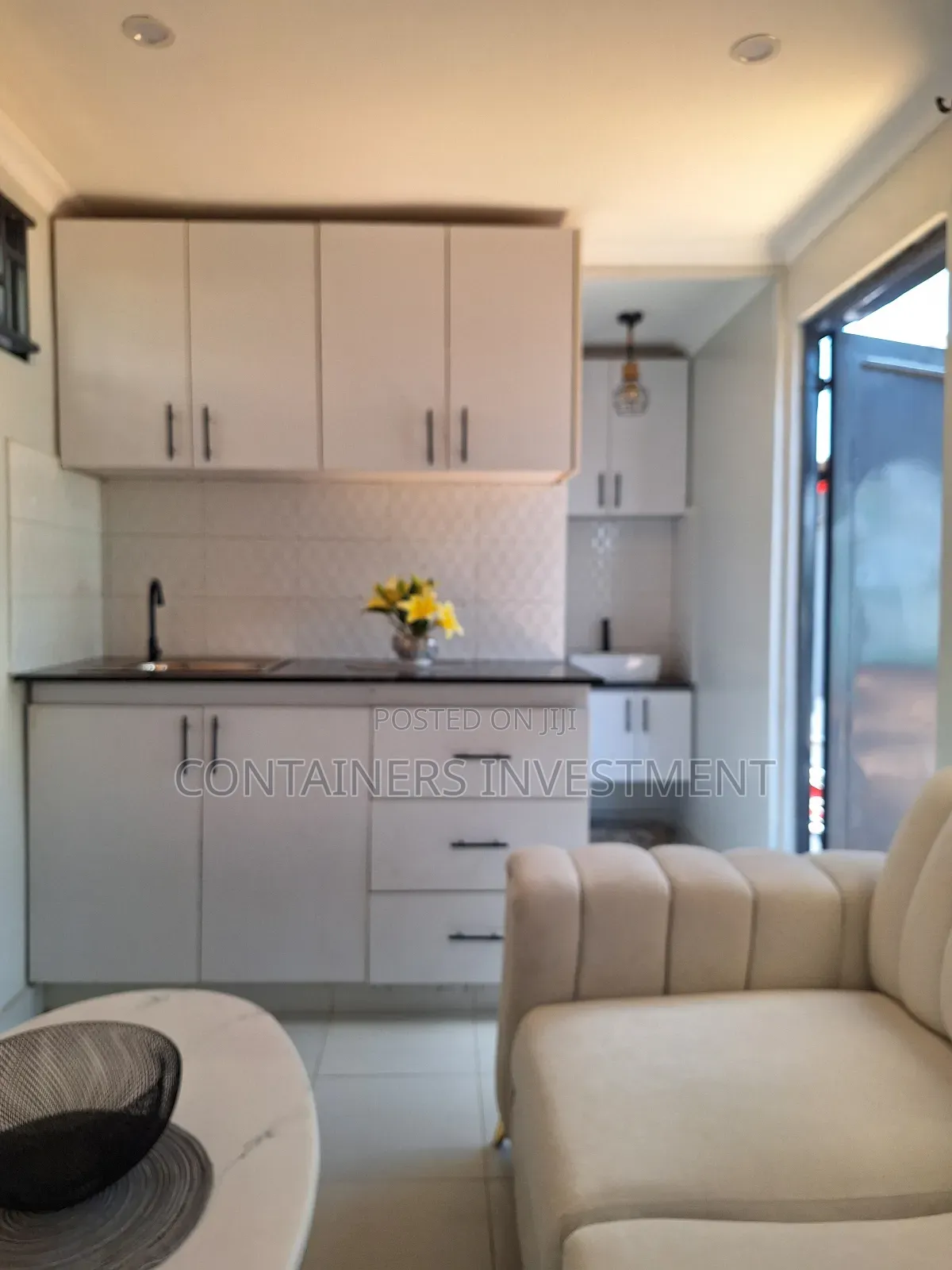 20ft Shipping Container Bedsitter-with Exterior Cladding & Good Finish