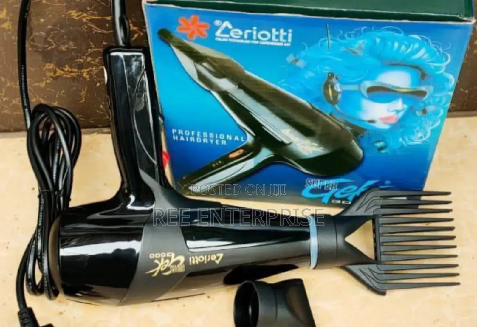 Brand New Original Zeriotti Blow Dryer Gek Hairdryer