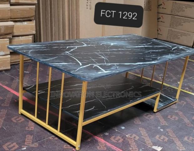Executive Black Marble Coffee Table