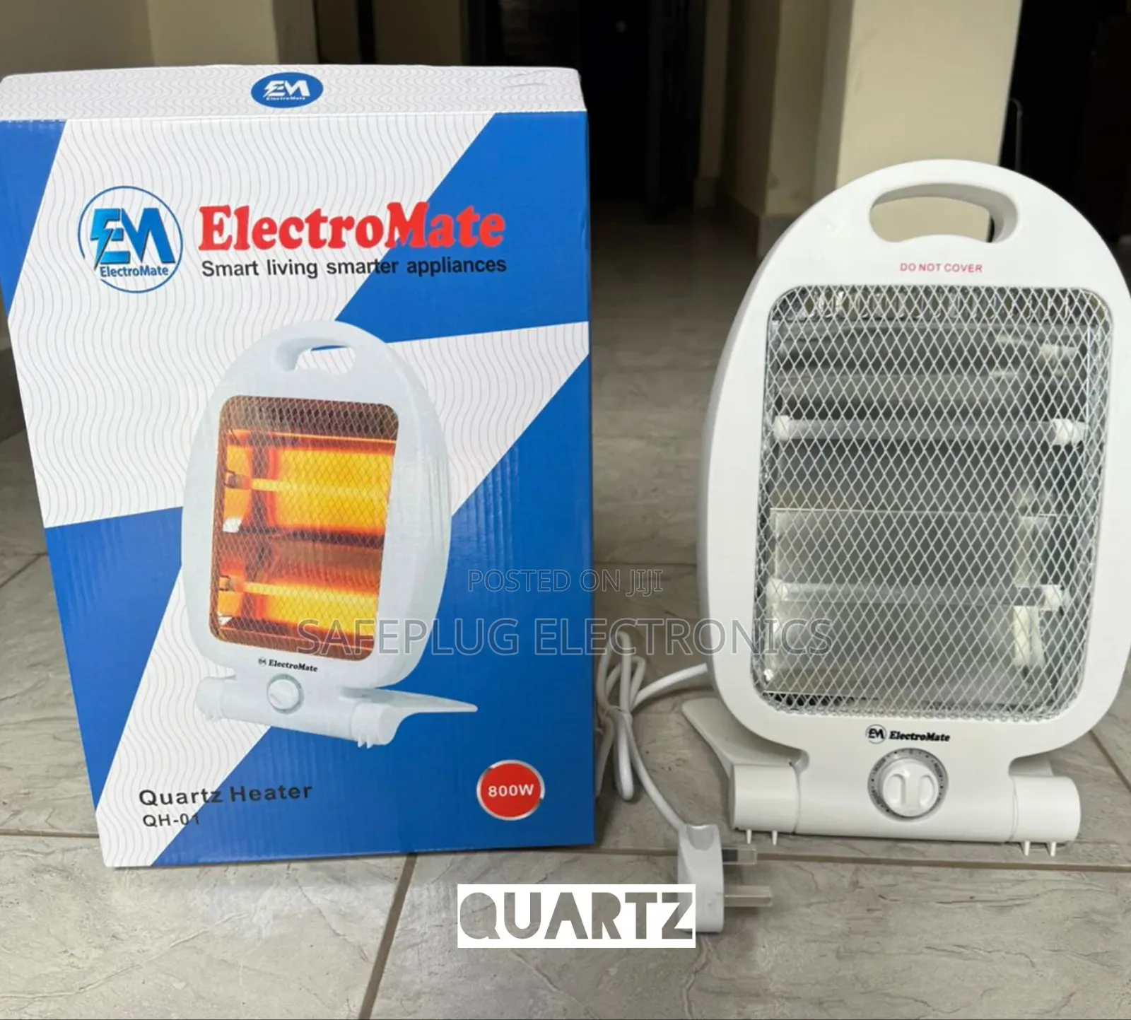 800 Watts Electromate Room Quartz Heater/ Safety Switch
