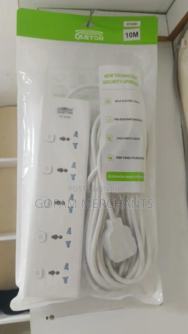 5 Way 10 Meters Heavy Duty Extension Cable Caston