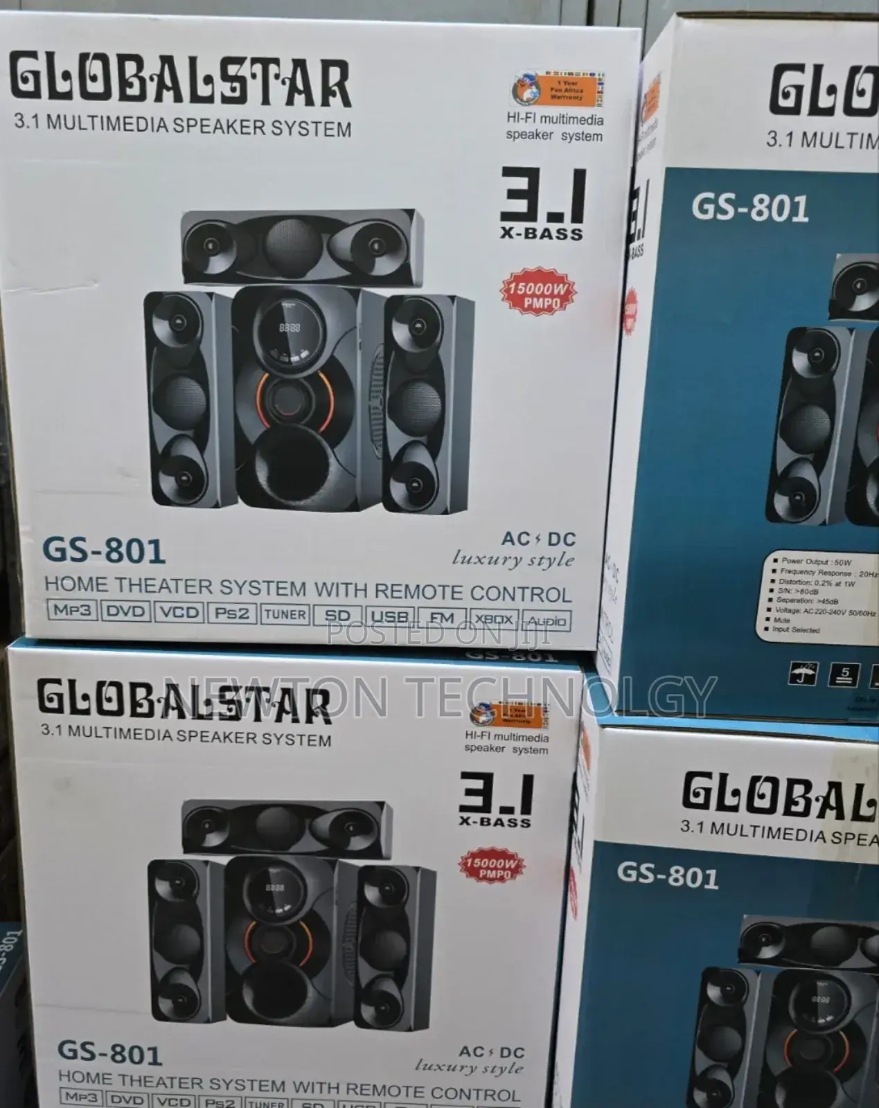 3.1ch Globalstar Home Theater System With Remote Control Woofer Syster