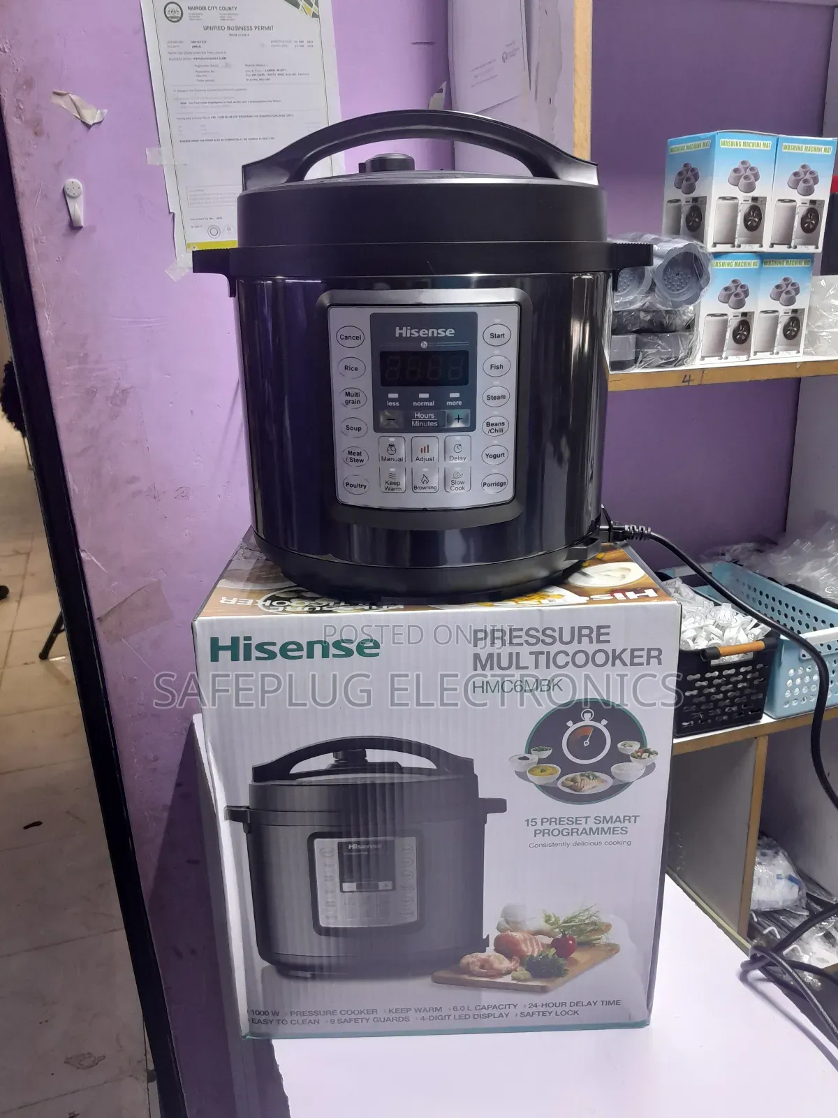 6 Litres Hisense Pressure Multi-Cooker - 100w, 9 Safety Quards