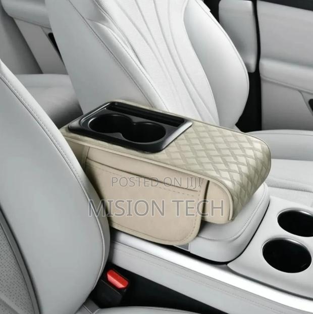 Auto Center Console Armrest Cushion With 2 Cups Holder,Phone Holder 