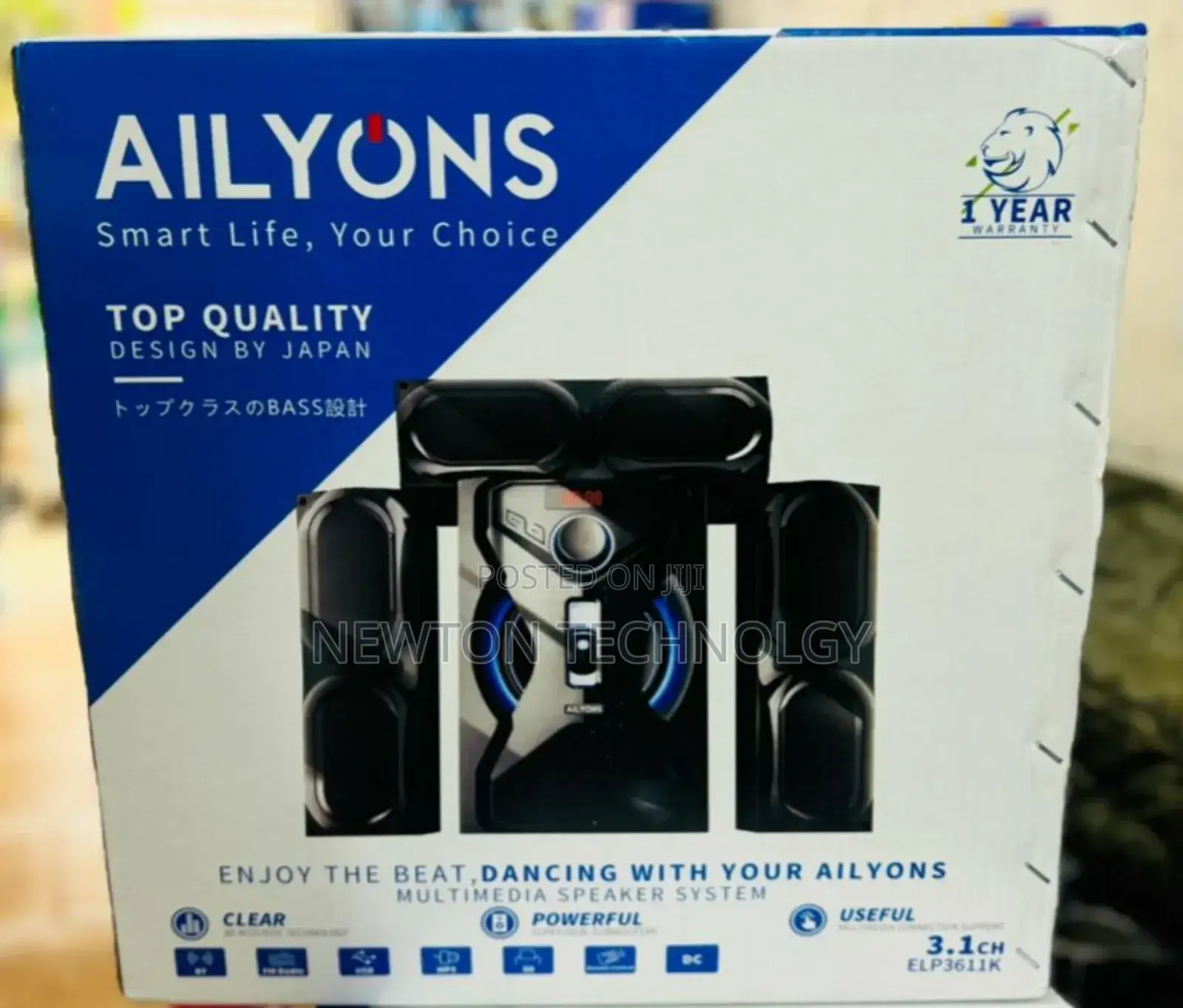 3.1ch Subwoofer Home Theatre Multi Media Bluetooth Speaker System