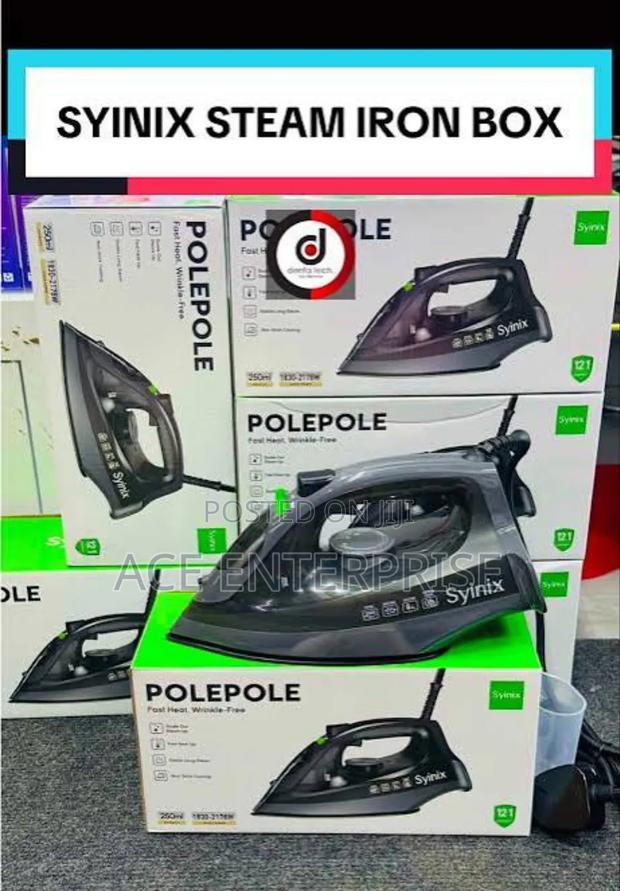 Syinix Steam Iron Box Non Stick Coating Stable Long Steam Fast Heat