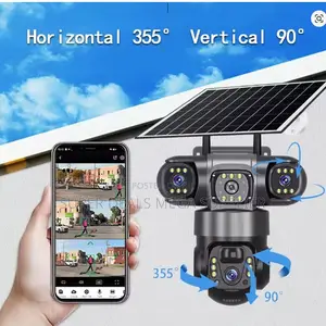 V380 Pro 4g Solar CCTV Camera With 4 Lenses and Human Tracking