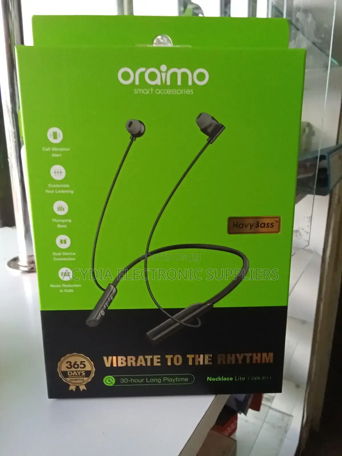 Oraimo Necklace Lite With Vibration for Calls and 30 Hour Playtime