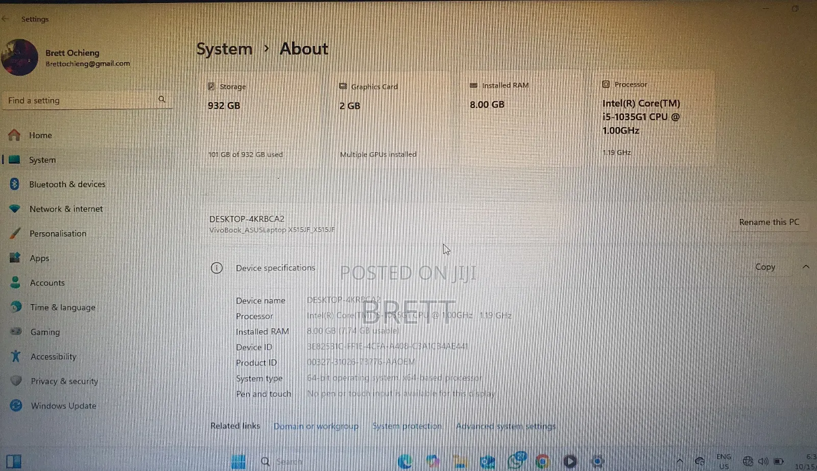 Laptop Asus 8GB Intel Core i5 HDD 1T