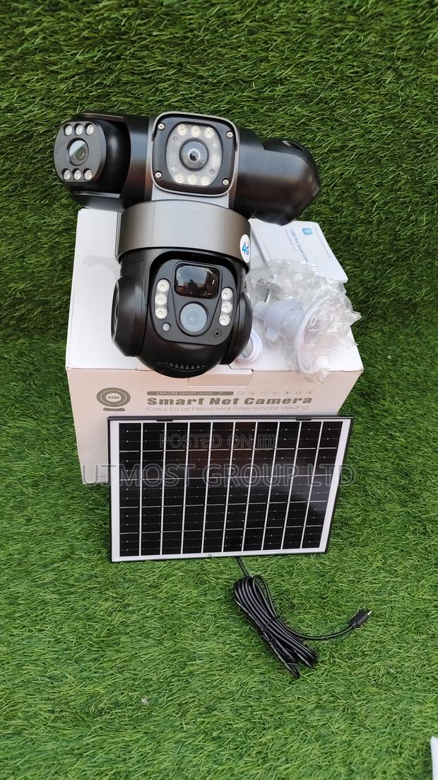V380 4g Solar Triple Lens Camera – No Wi-Fi Needed