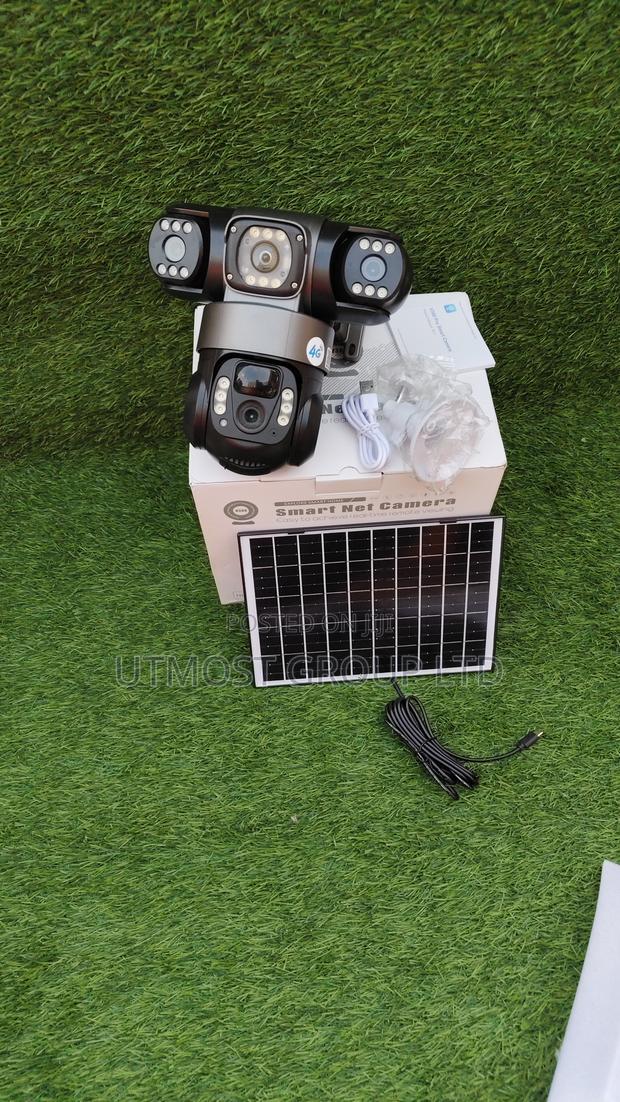 V380 Triple Lens Outdoor Camera – 4g Sim Slot + Solar Panel