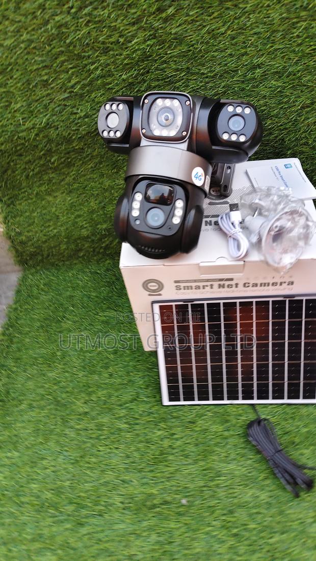 V380 4g Outdoor 3 Lens Camera – Solar Powered With Battery Backup