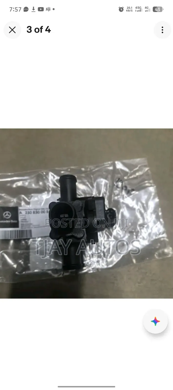 Mercedes S Class W222 Heater Control Valve 