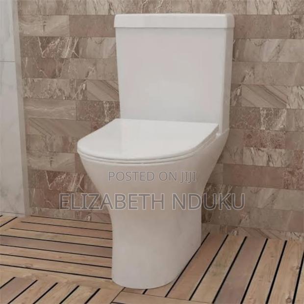 Stain Resistant White Close Couple Toilet Seat