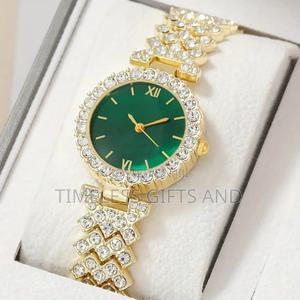 Golden Watch With Green Face