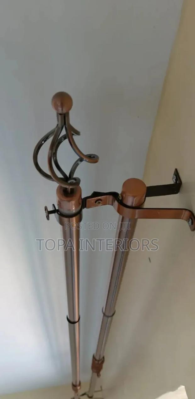Brown Curtain Rods 2 Metres Double Adjustable Imported Curtain Rods