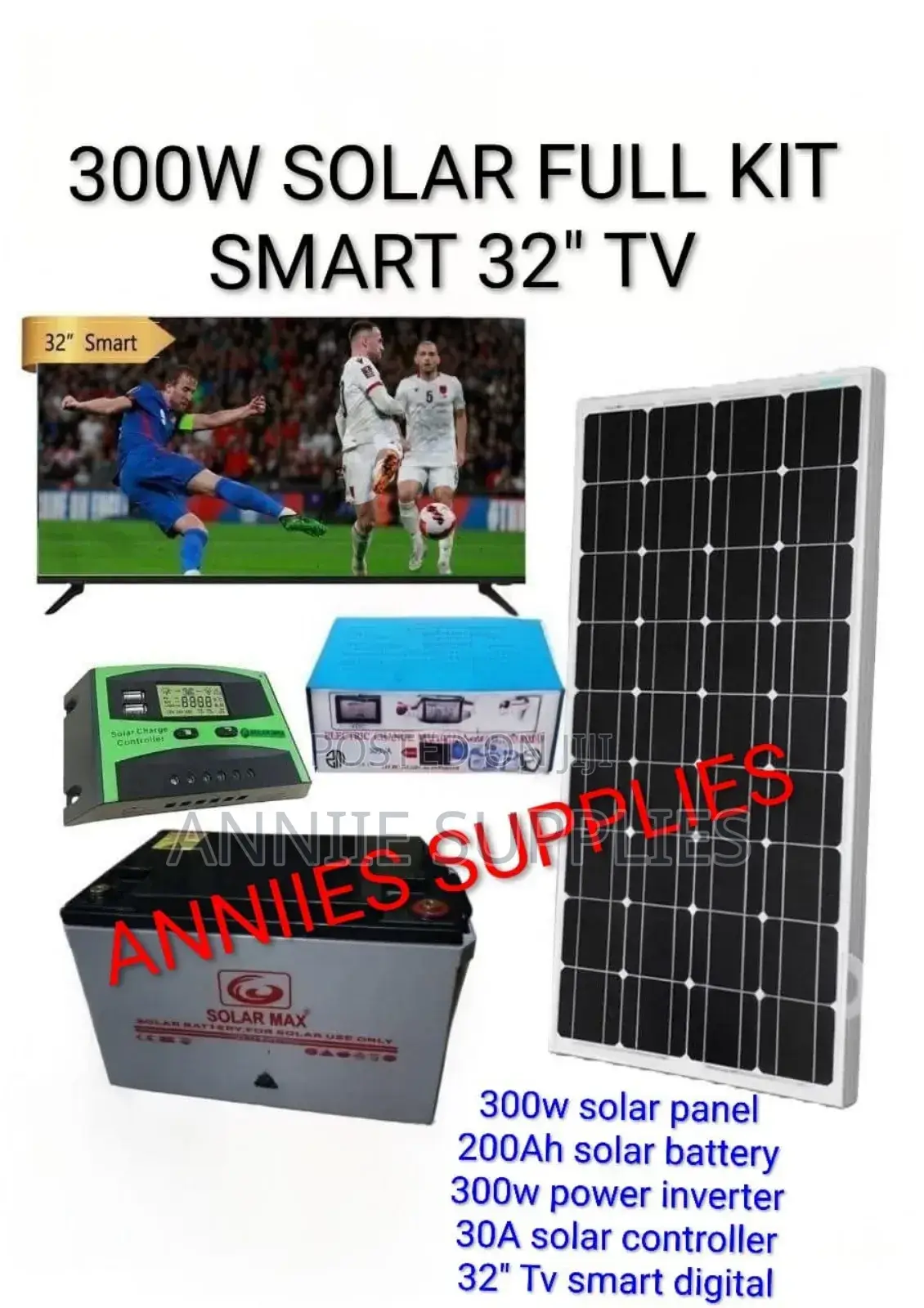 450w Solar Nyumbani Fullkit +32 Inches Smart Tv