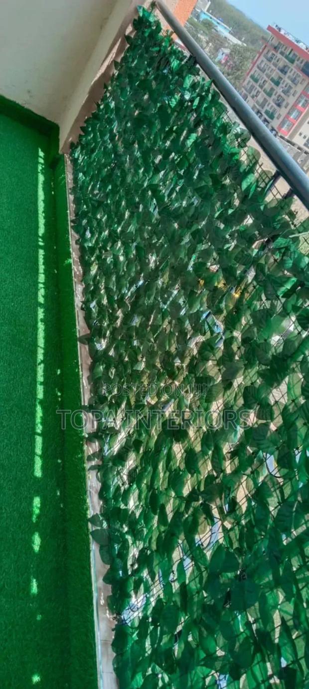 Wind Breaking Artificial Ivy Balcony Privacy Green Leafy Fence